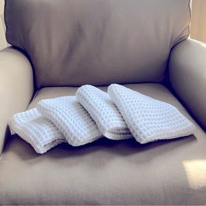 Casaluna white waffle weave hand towels-set of 4